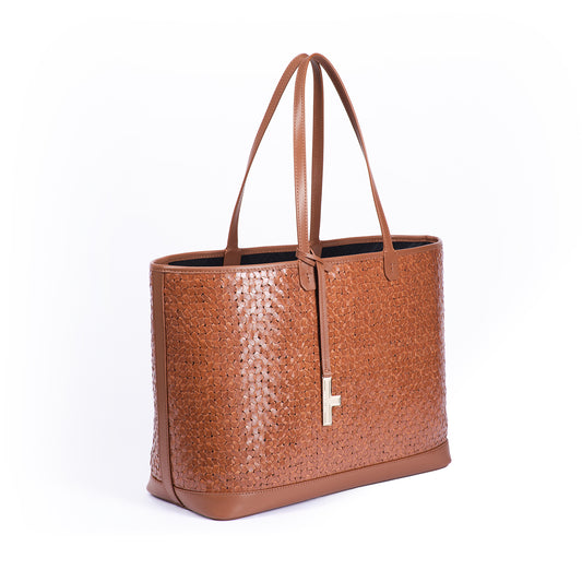 BEATRICE BIG LEATHER TOTE BAG