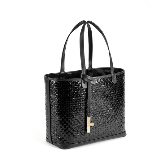 BEATRICE MIDI LEATHER TOTE BAG