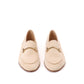 MOCASSINO MONICA UNLINED SUEDE KID - SABBIA + ORO CHIARO