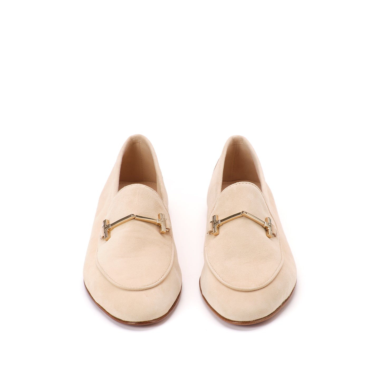 MONICA LOAFER UNLINED SUEDE KID - SANDSTONE + LIGHT GOLD