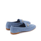 MOCASSINO MONICA UNLINED SUEDE KID - CELESTE + ORO CHIARO