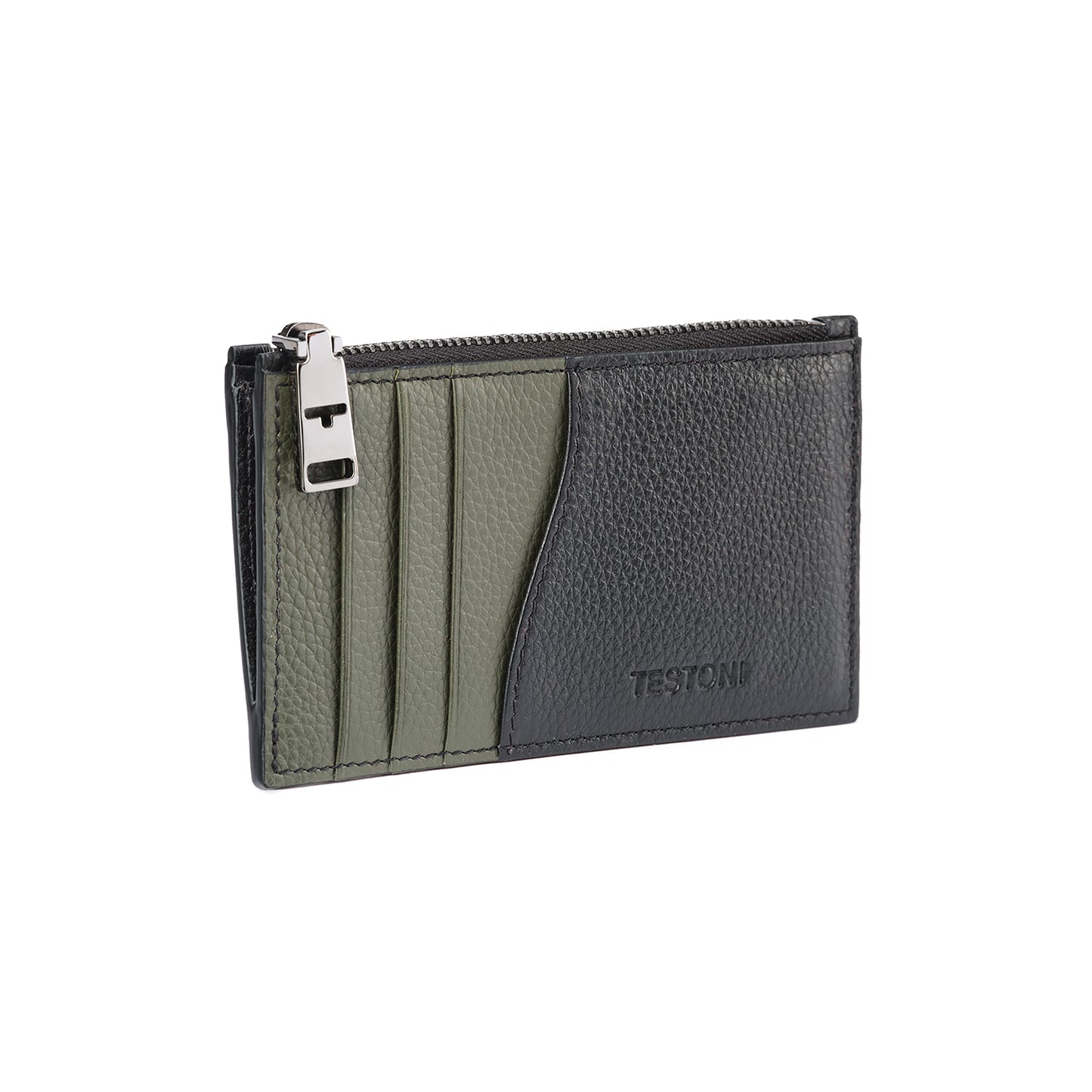 ZIP CREDIT CARD CASE GRAINCALF