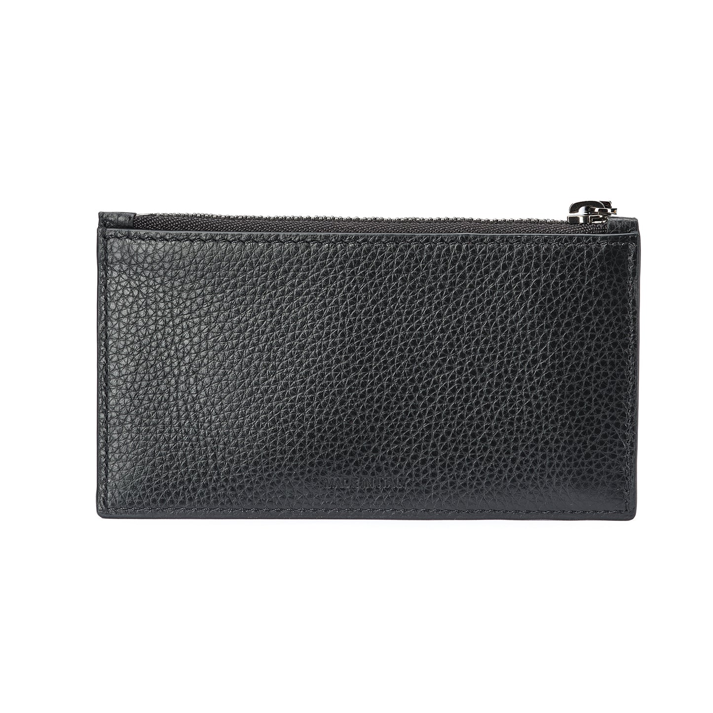 ZIP CREDIT CARD CASE GRAINCALF